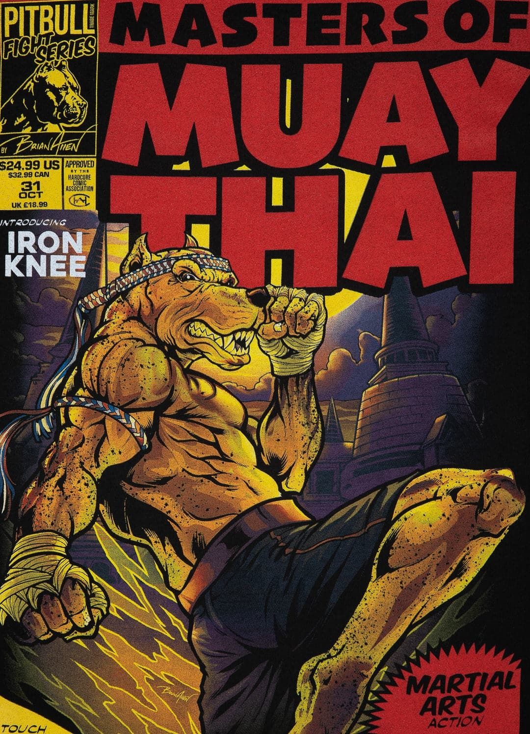 Herren-Kapuzenpullover mit Reißverschluss Tricot Masters Of Muay Thai