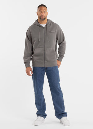 Herren Kapuzenjacke mit Reißverschluss Washed ACE OF SPADES - Grau