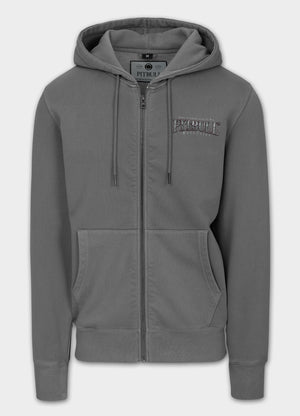 Herren Kapuzenjacke mit Reißverschluss Washed ACE OF SPADES - Grau