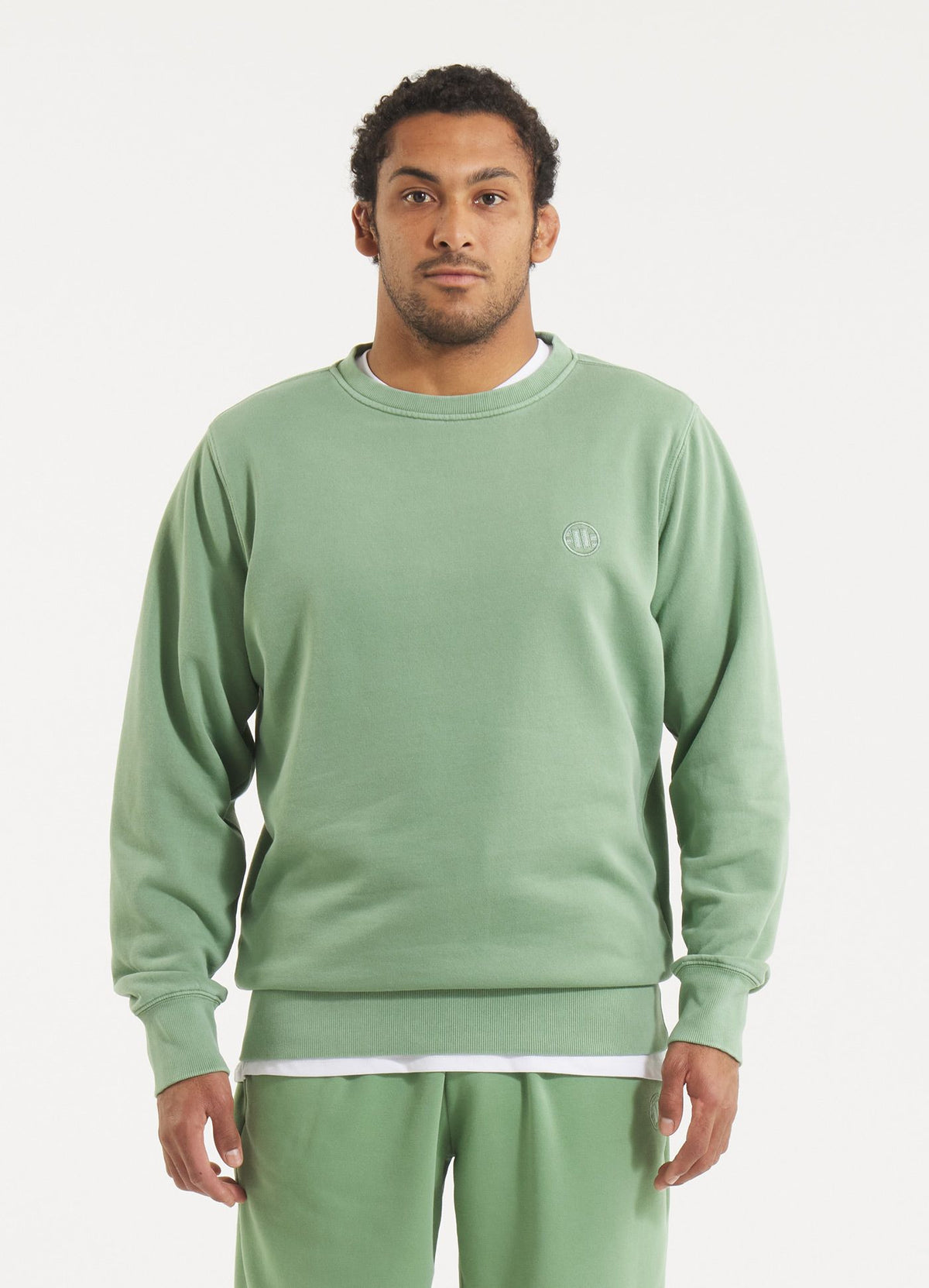 Herren Sweatshirt Washed Lancaster II - Salbeigrün