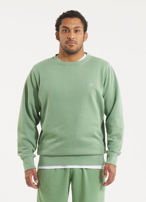 Herren Sweatshirt Washed Lancaster II - Salbeigrün