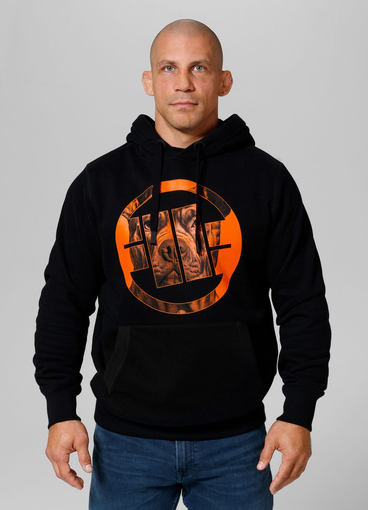 Hoodie Orange Dog 24 - Schwarz