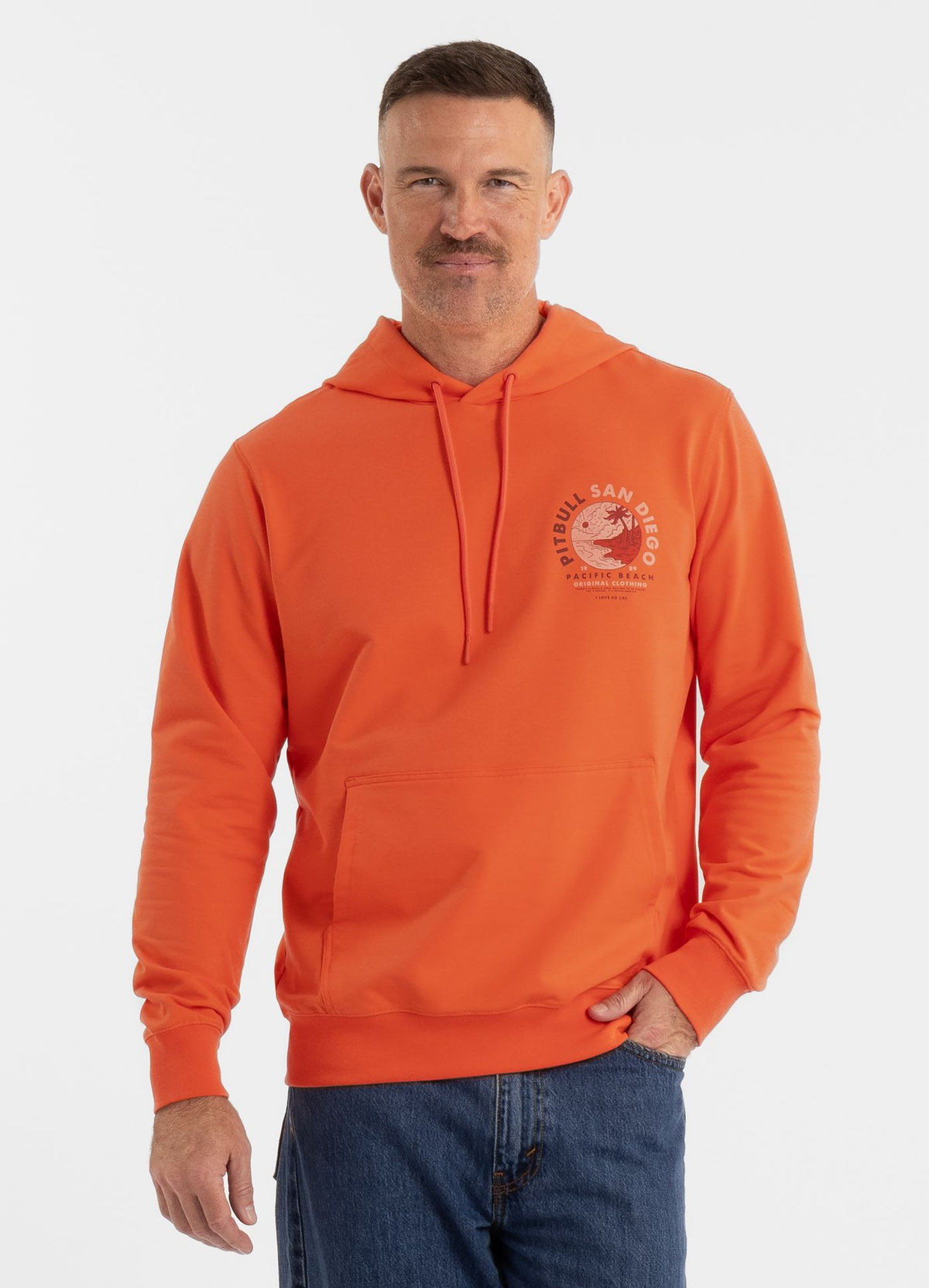 Men's Hoodie PLANET SURF - Salmon