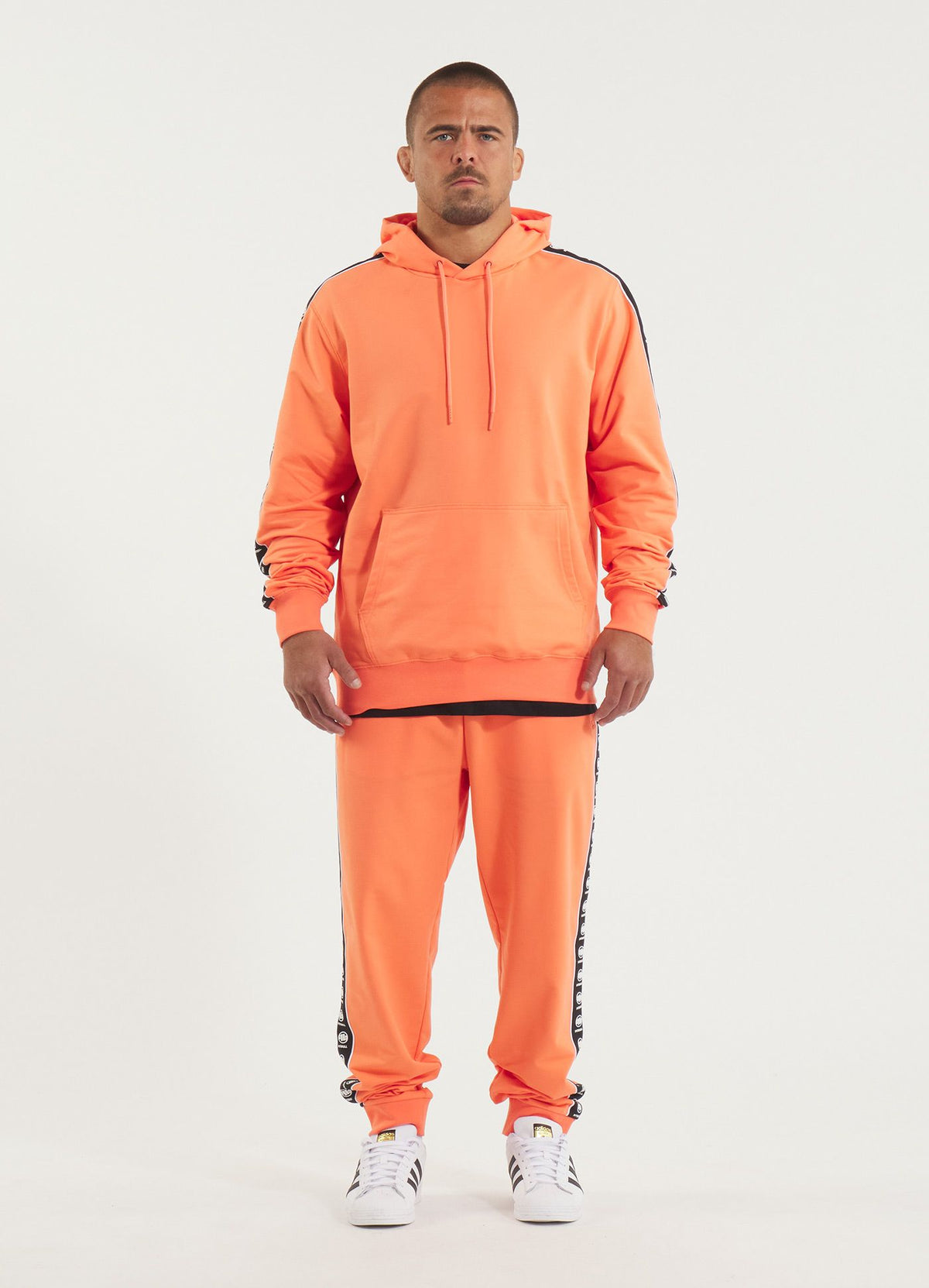 Men's Hoodie TAPE NUGGET - Bright Salmon