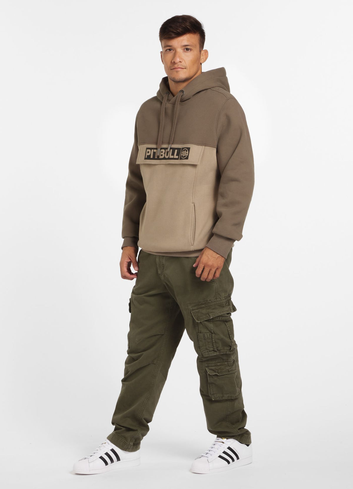 Hoodie Two-Color Hilltop - Braun / Sand
