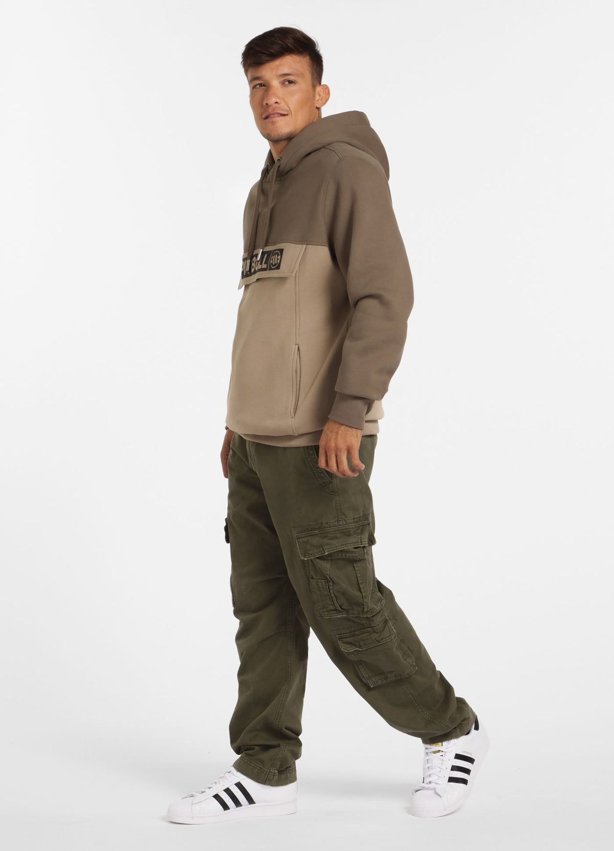 Hoodie Two-Color Hilltop - Braun / Sand