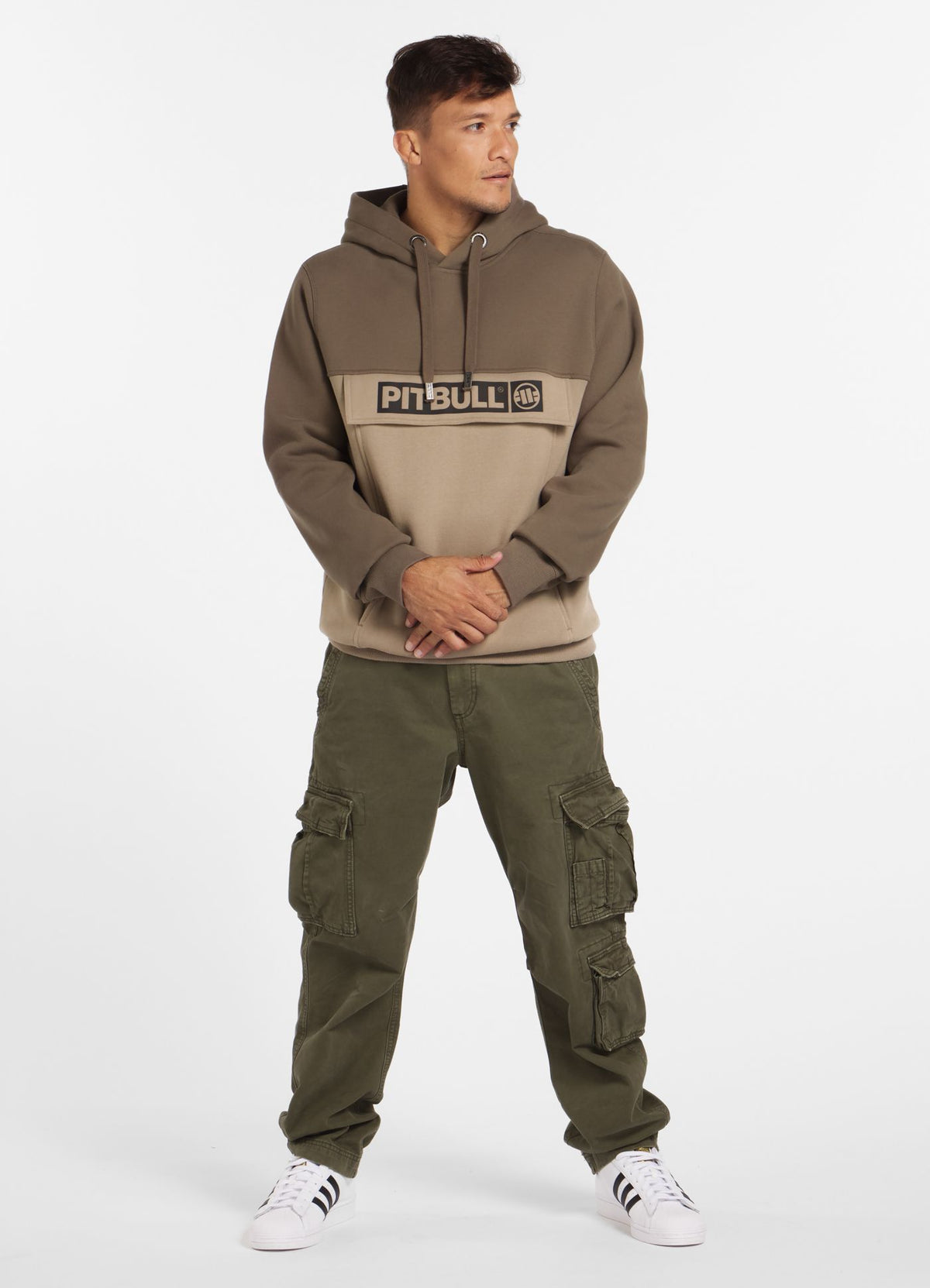 Hoodie Two-Color Hilltop - Braun / Sand