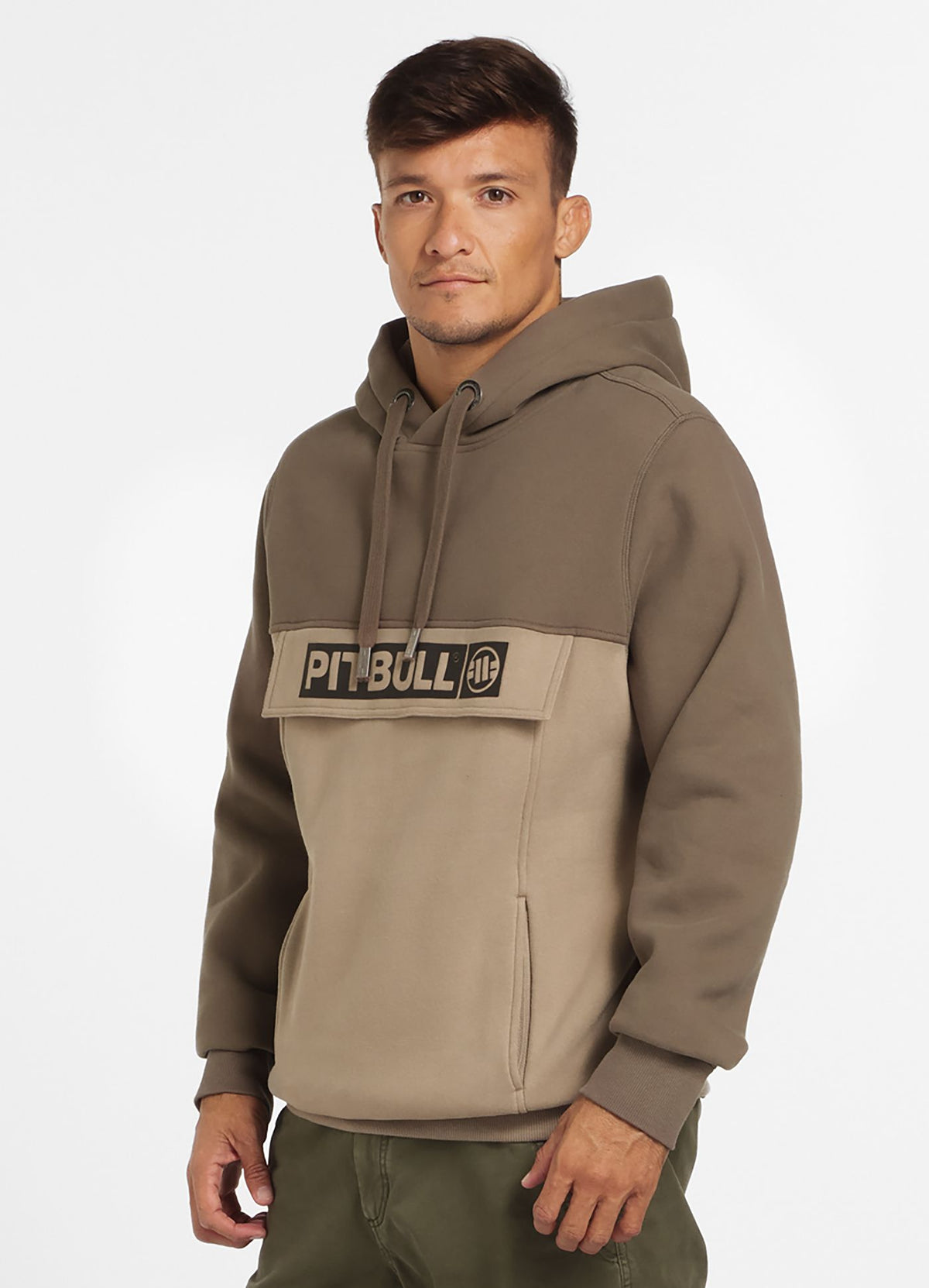 Hoodie Two-Color Hilltop - Braun / Sand