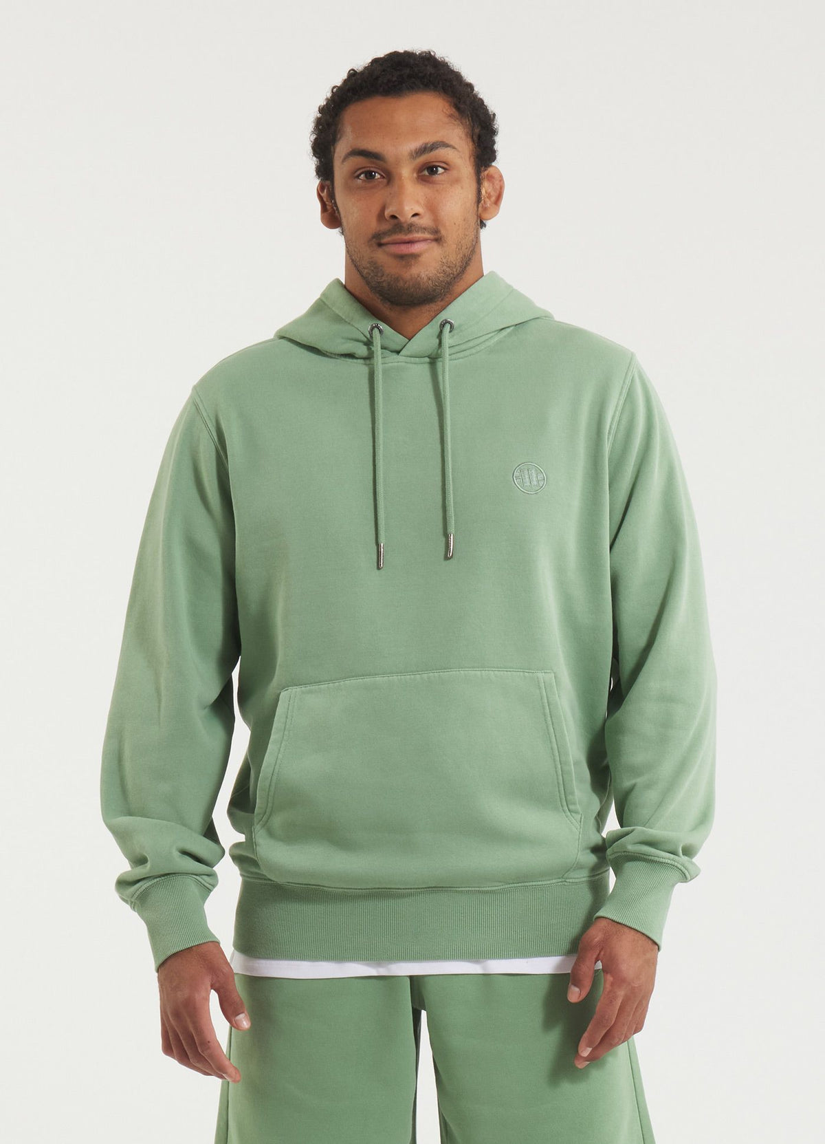 Men's Hoodie Washed Lancaster II - Sage green