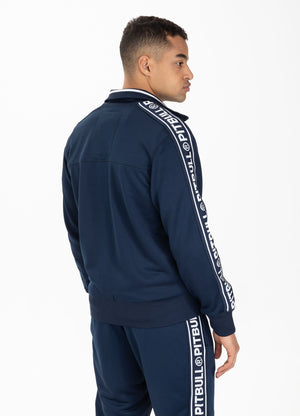 Zip-Up Trainingsjacke Oldschool Tape Logo - Dunkelblau