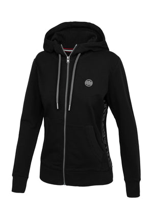 Damen-Kapuzenpullover mit Reißverschluss French Terry Daisy