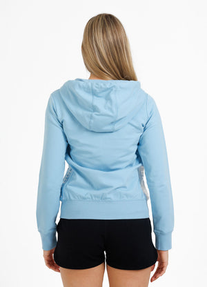 Frauen Hoodie mit Reißverschluss French Terry La Deta - Hellblau