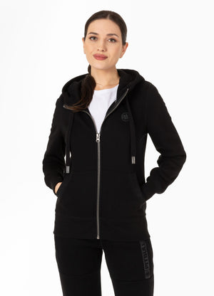 Frauen Hoodie mit Reißverschluss - Schwarz