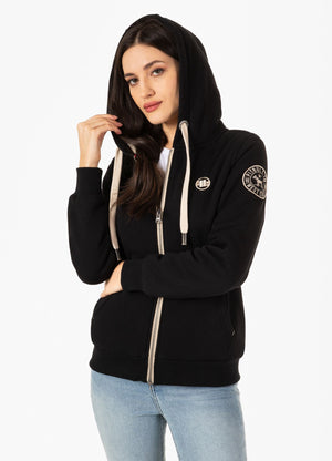 Frauen Hoodie mit Reißverschluss Sherpa Ruffina - Schwarz
