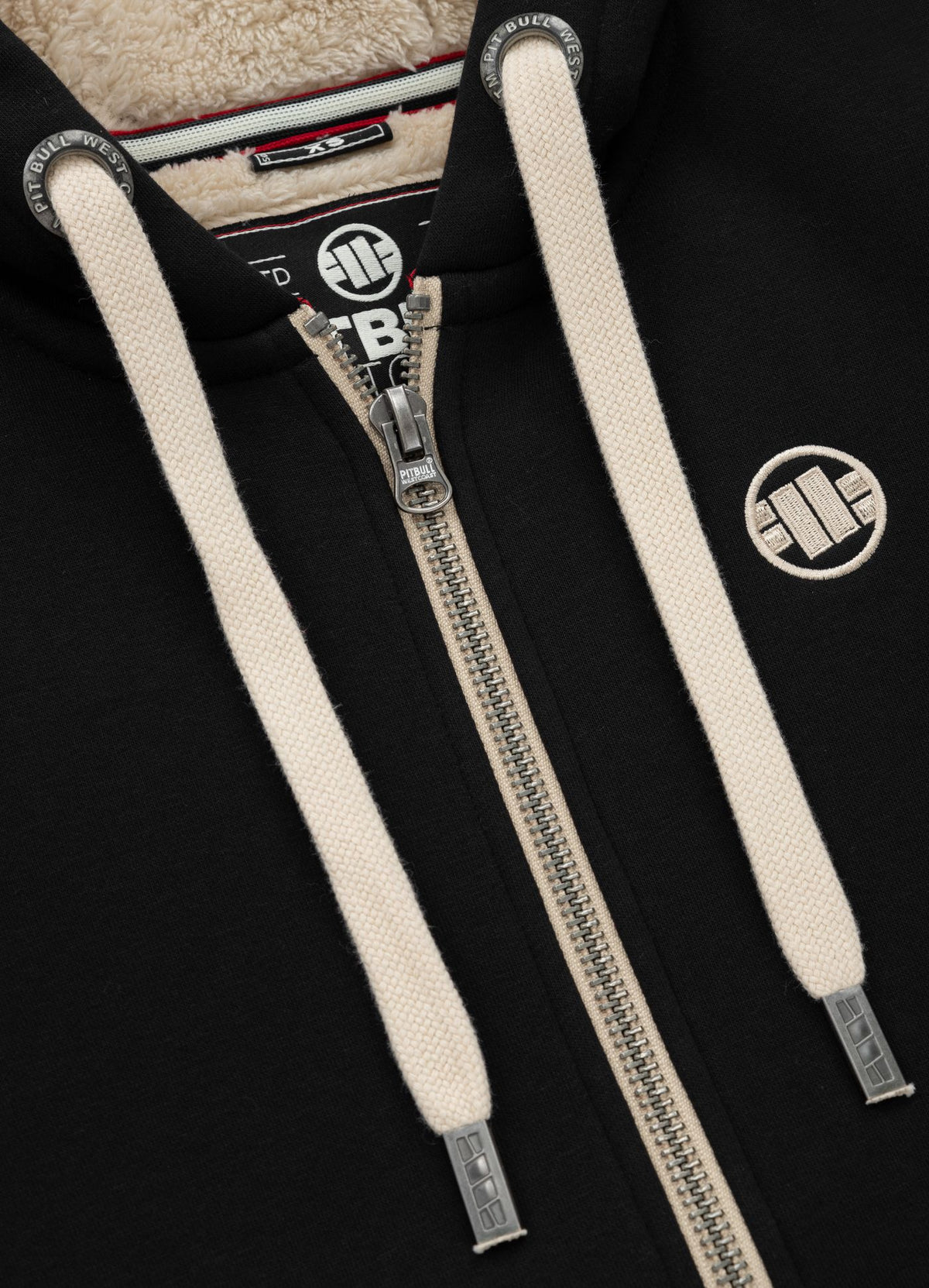 Frauen Hoodie mit Reißverschluss Sherpa Ruffina - Schwarz
