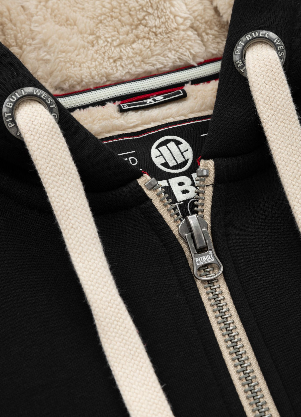 Frauen Hoodie mit Reißverschluss Sherpa Ruffina - Schwarz