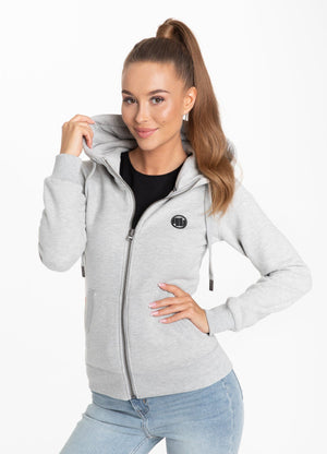 Damen-Kapuzenpullover mit Reißverschluss, kleines Logo