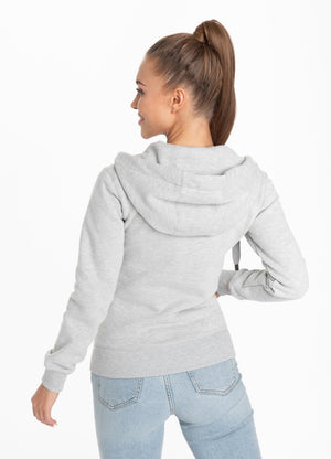 Damen-Kapuzenpullover mit Reißverschluss, kleines Logo