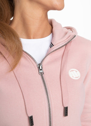 Damen-Kapuzenpullover mit Reißverschluss, kleines Logo