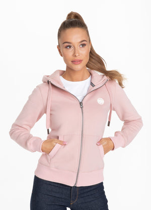 Damen-Kapuzenpullover mit Reißverschluss, kleines Logo