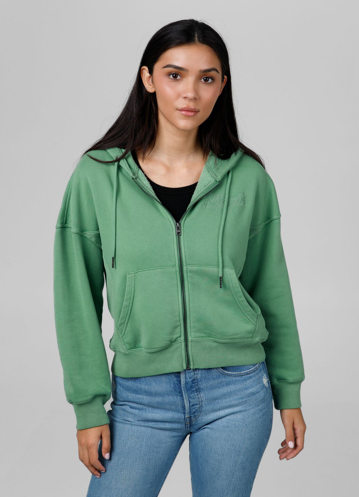 Frauen Hoodie mit Reißverschluss Manzanita II - Grün