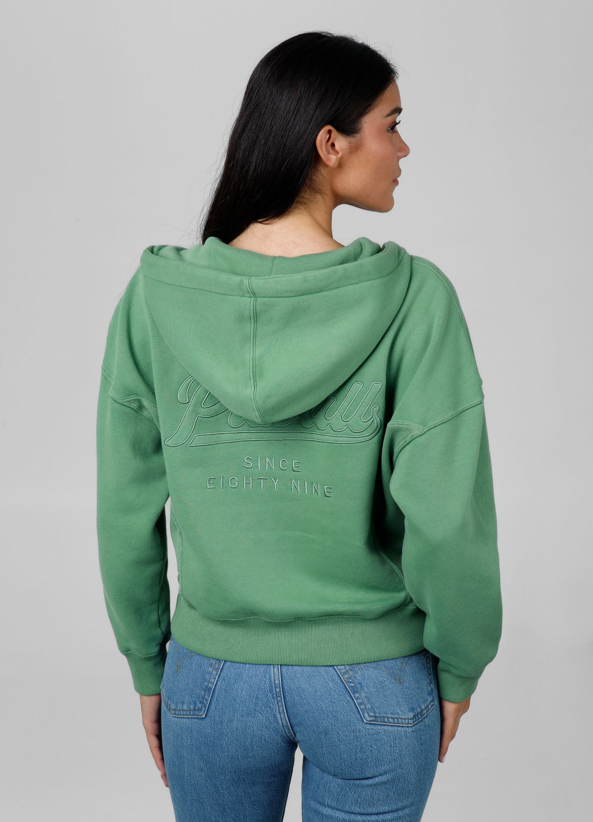 Frauen Hoodie mit Reißverschluss Manzanita II - Grün