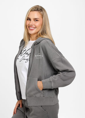 Frauen Hoodie mit Reißverschluss Manzanita - Grau