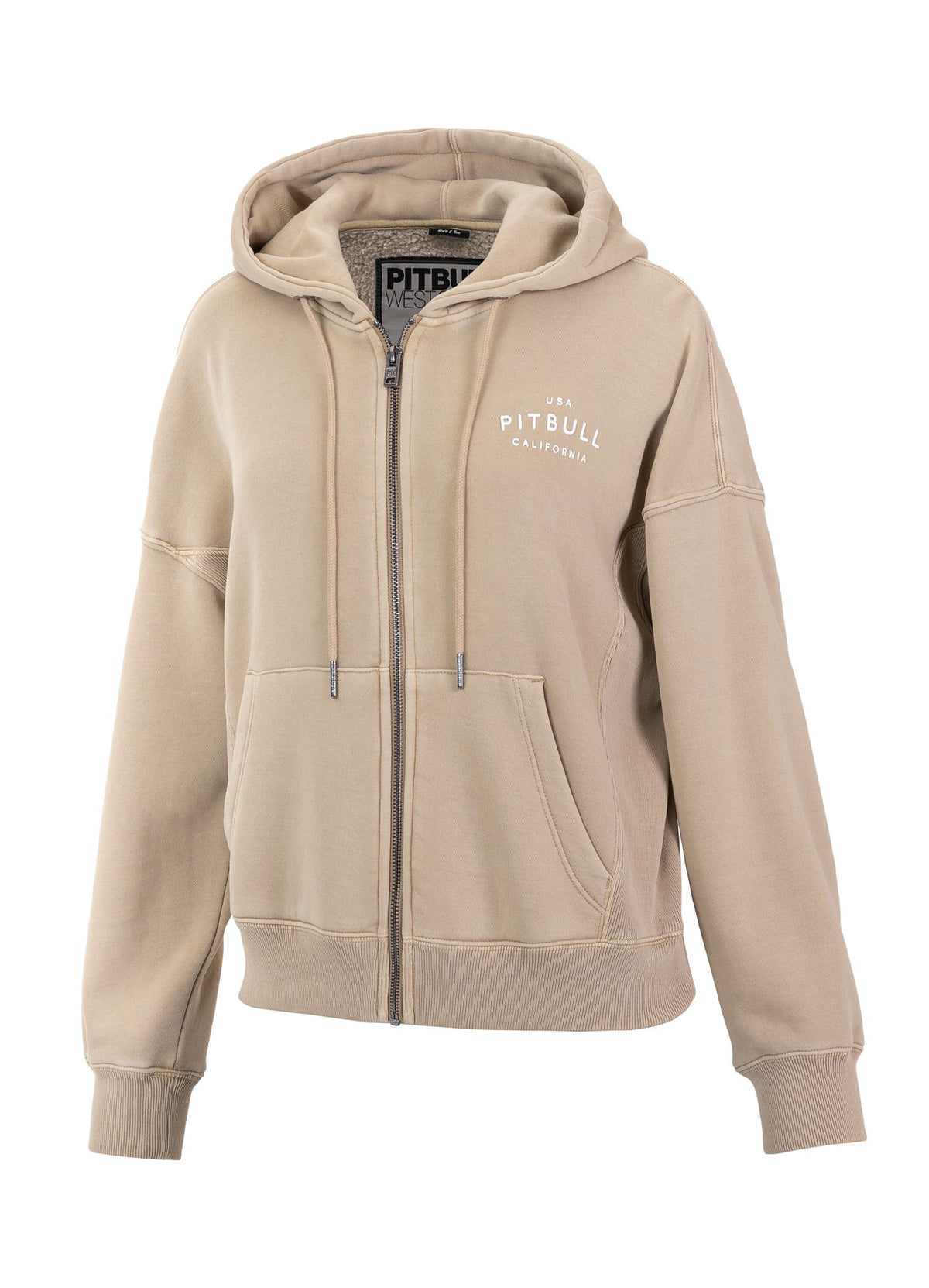 Frauen Hoodie mit Reißverschluss Manzanita - Sand