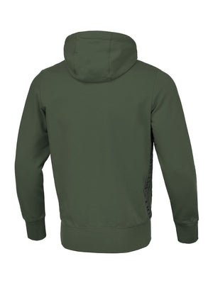 Herren-Kapuzenpullover mit Reißverschluss French Terry Lotus