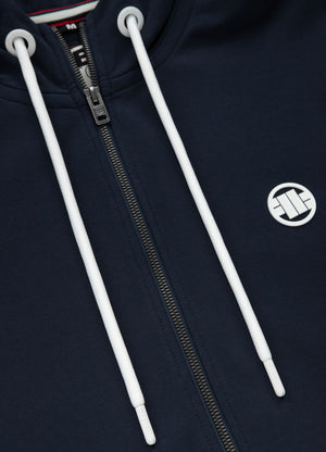 Hoodie mit Reißverschluss French Terry Lotus - Dunkelblau