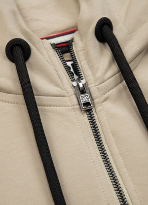 Hoodie mit Reißverschluss French Terry Lotus - Sand