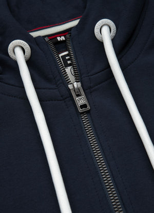 Hoodie mit Reißverschluss French Terry Lotus - Dunkelblau