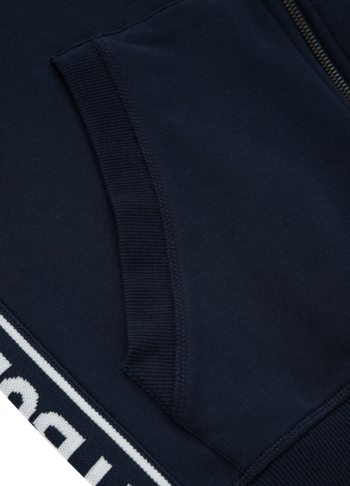 Hoodie mit Reißverschluss French Terry Lotus - Dunkelblau