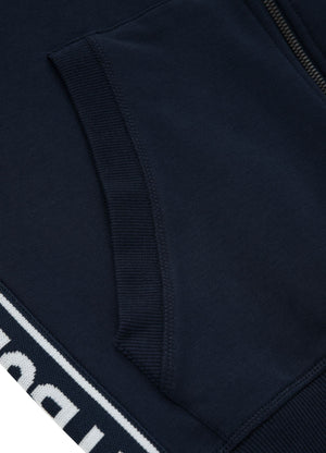 Hoodie mit Reißverschluss French Terry Lotus - Dunkelblau