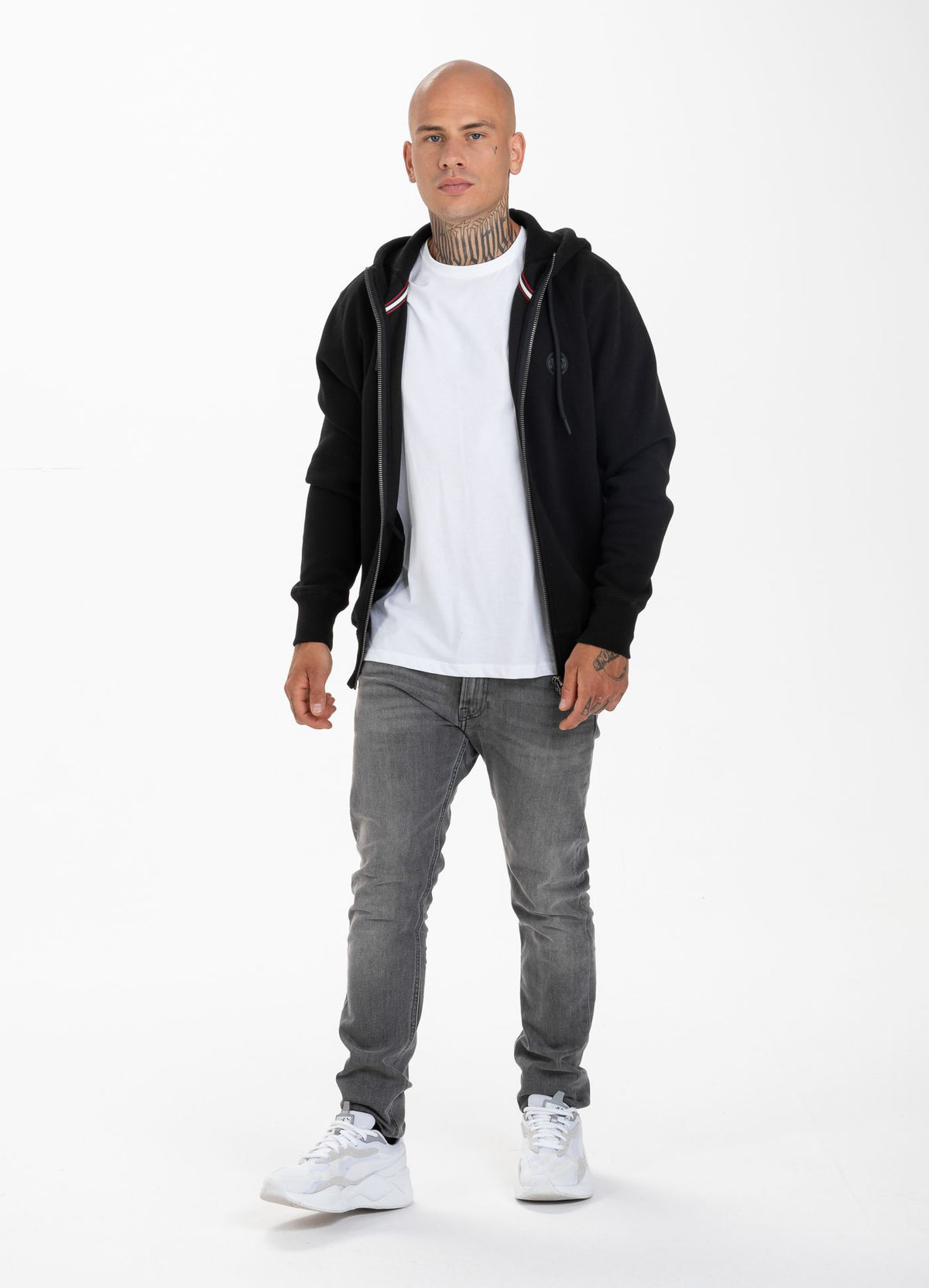 Zip Hoodie Pique Logo 21 - Pitbull.eu