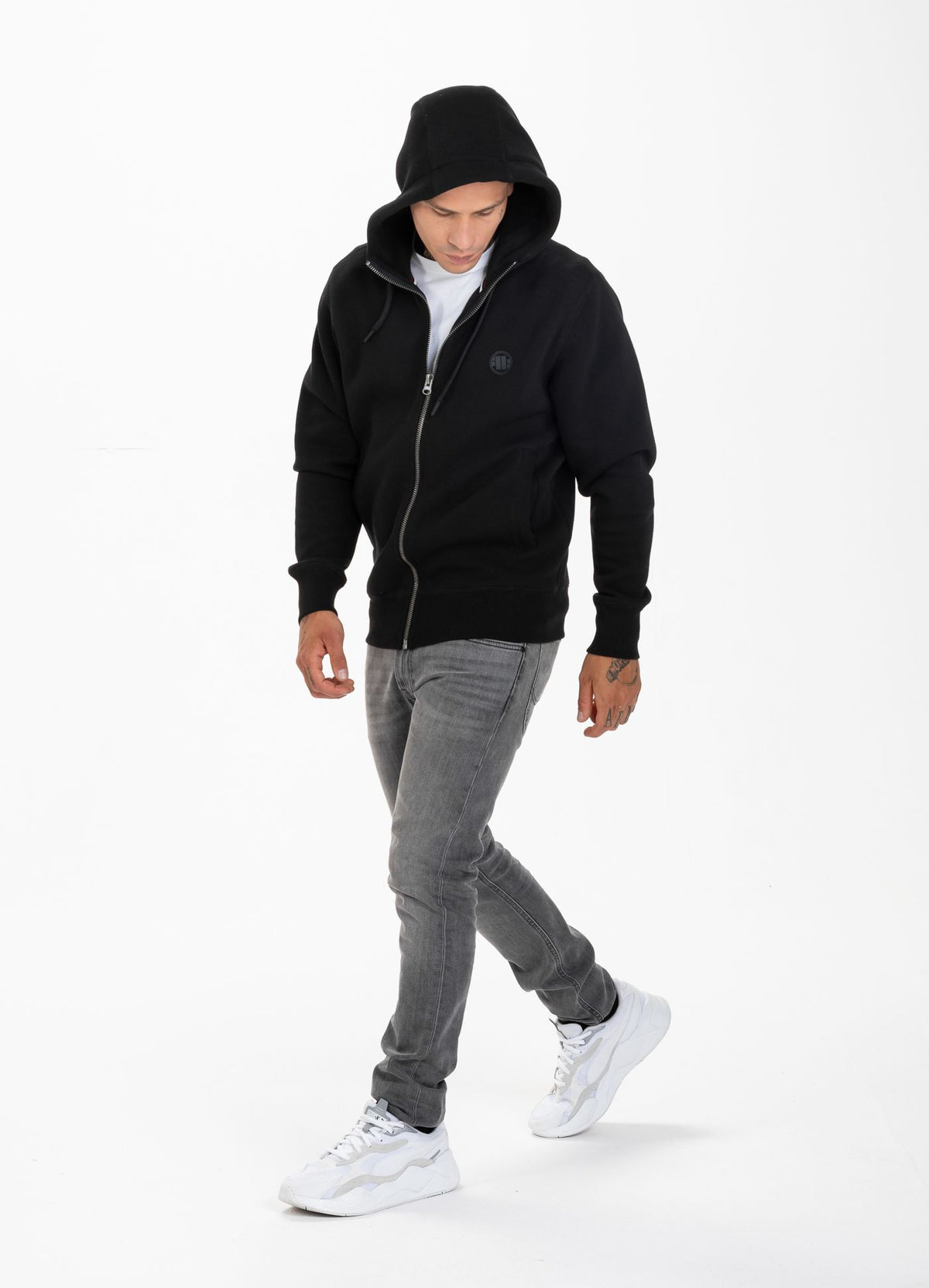 Zip Hoodie Pique Logo 21 - Pitbull.eu