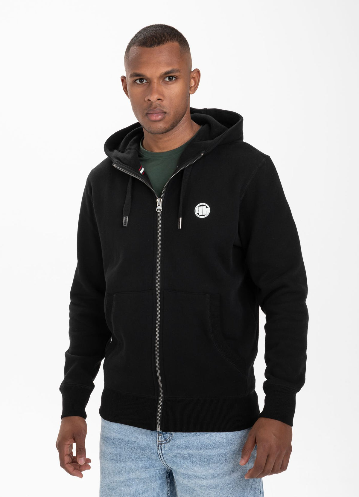 KAPUZE ZIP KLEINES LOGO 21 SCHWARZ