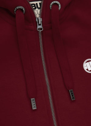 Kapuzenjacke mit Reißverschluss und kleinem Logo