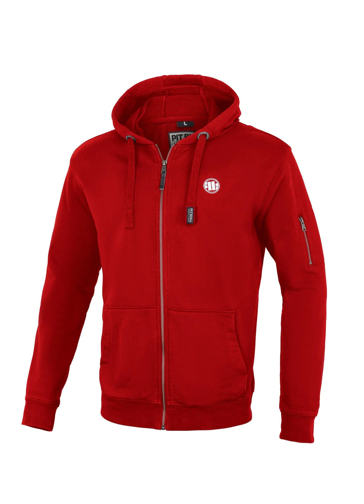 Hoodie mit mit Reißverschluss Small Logo - Rot