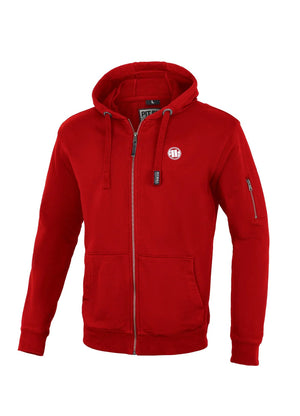 Hoodie mit mit Reißverschluss Small Logo - Rot