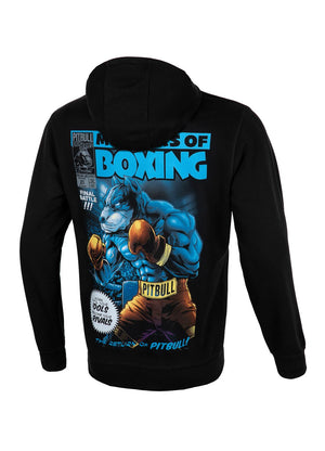 MASTERS OF BOXING Schwarzer Kapuzenpullover mit Reißverschluss