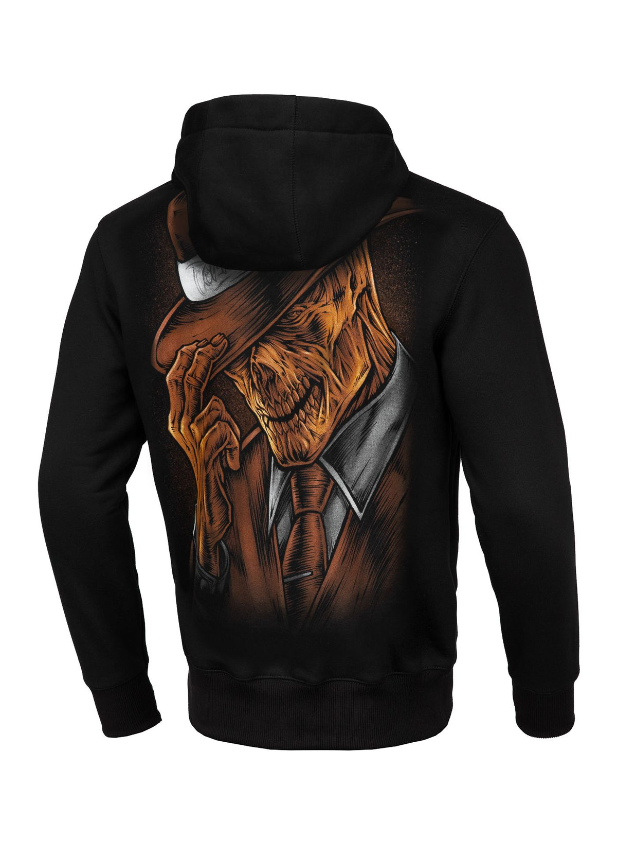 MANN IM HUT-SCHWARZEN HOODIE