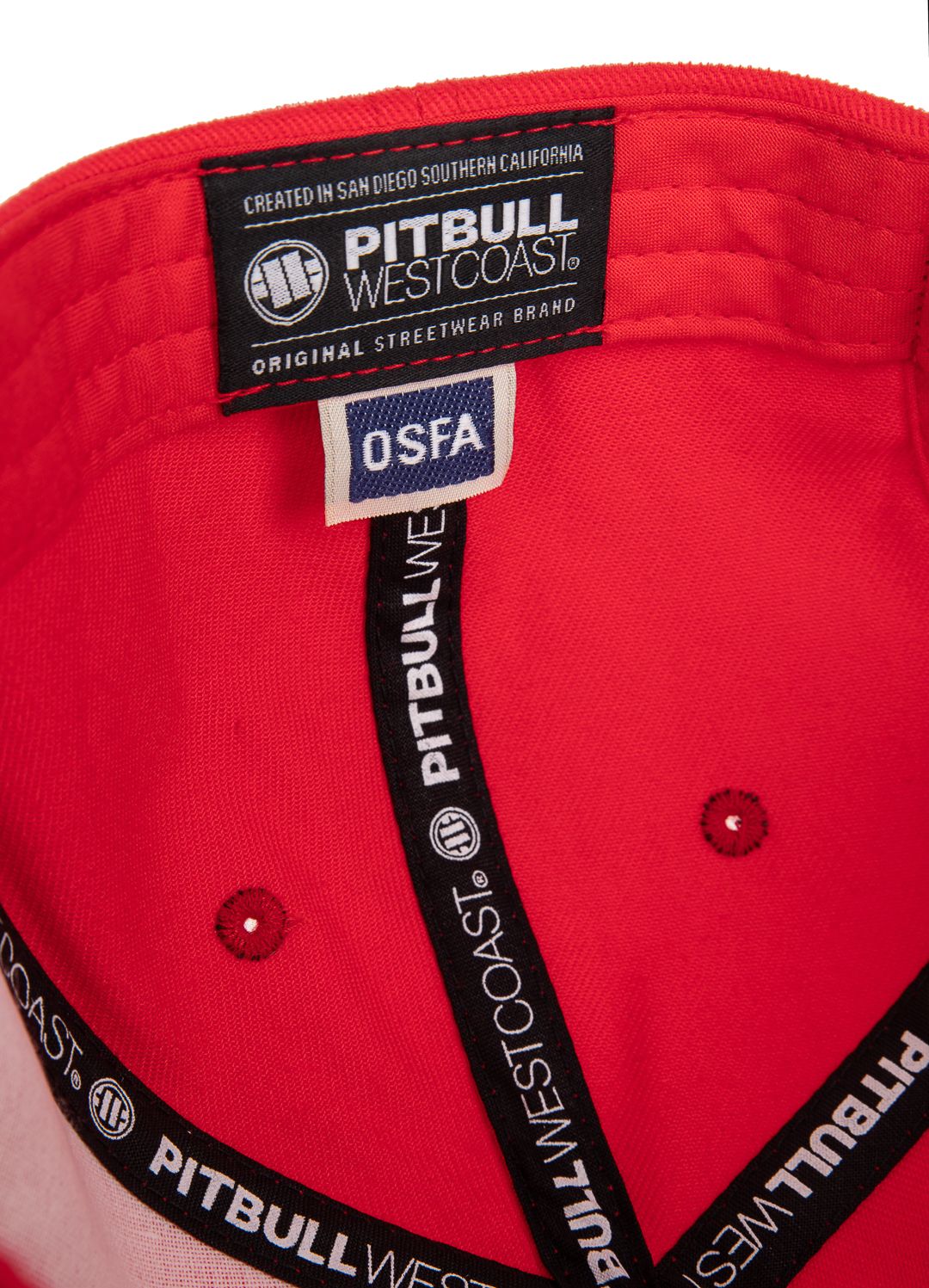 Snapback Hook&amp;Loop PITBULL USA Rot