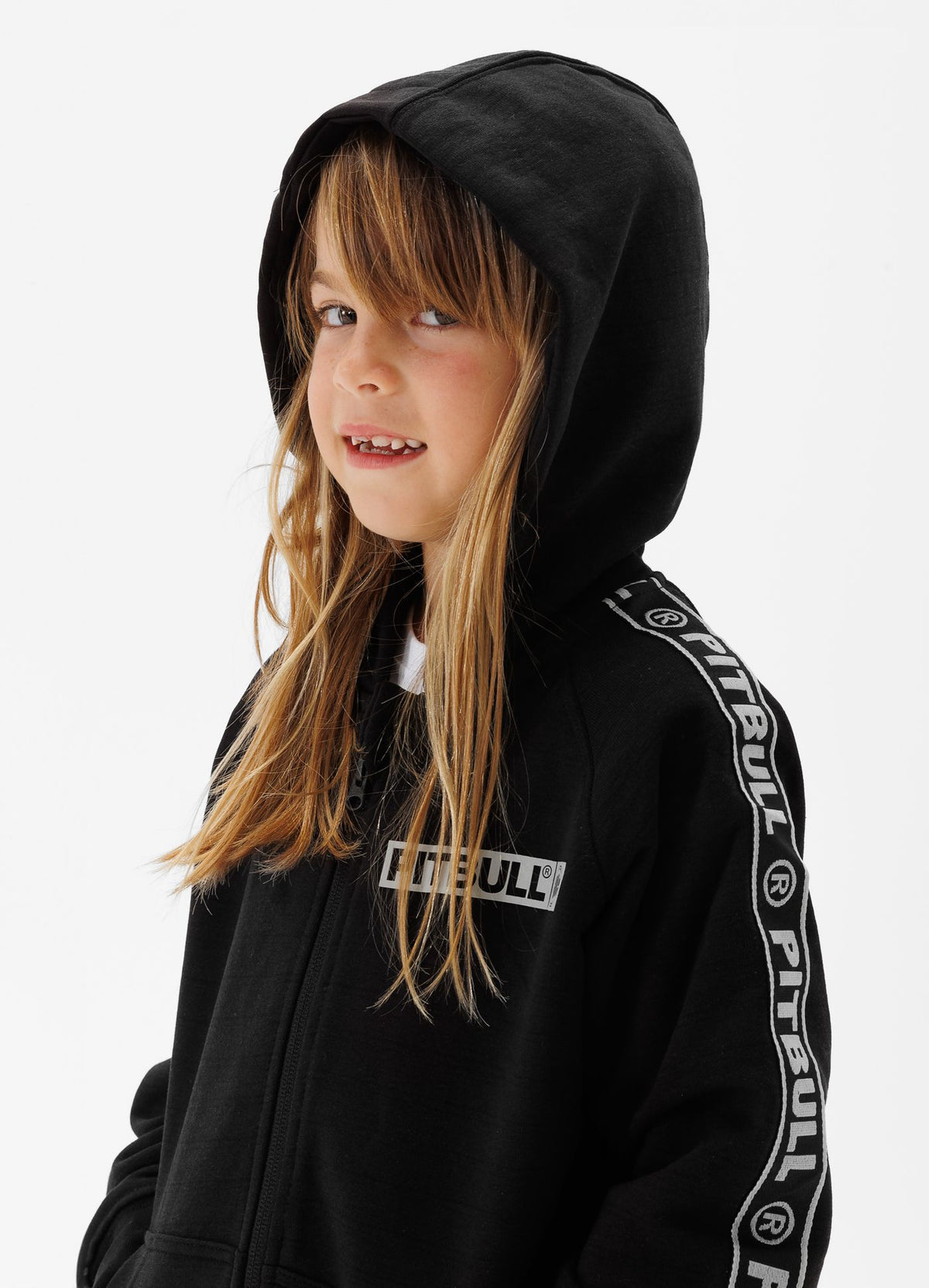 Kinder Hoodie mit Reißverschluss Tricot Dandridge - Schwarz