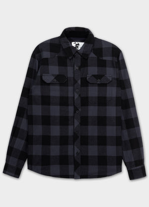 Flanellhemd Mitchell - Schwarz/Grau