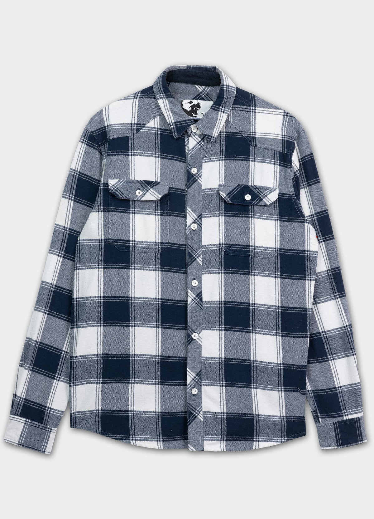 Flanellhemd Mitchell - Dunkelblau/Weiß