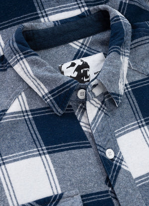Flanellhemd Mitchell - Dunkelblau/Weiß