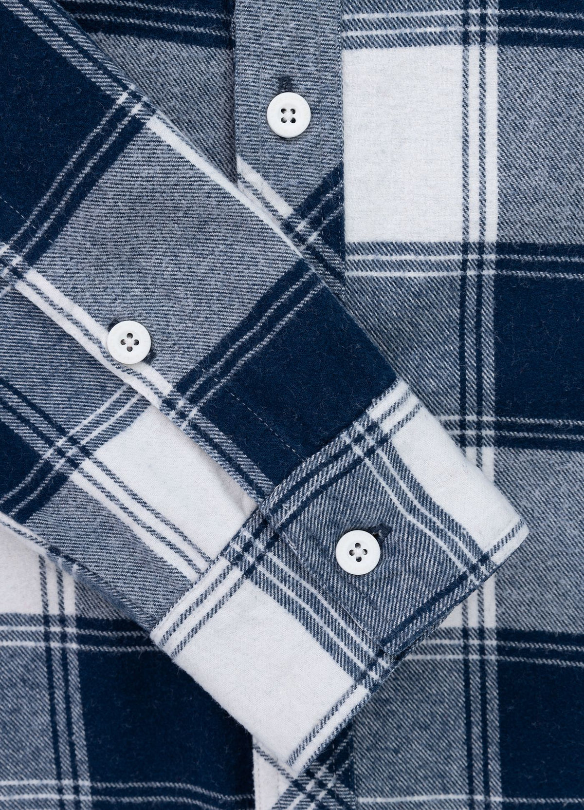 Flanellhemd Mitchell - Dunkelblau/Weiß
