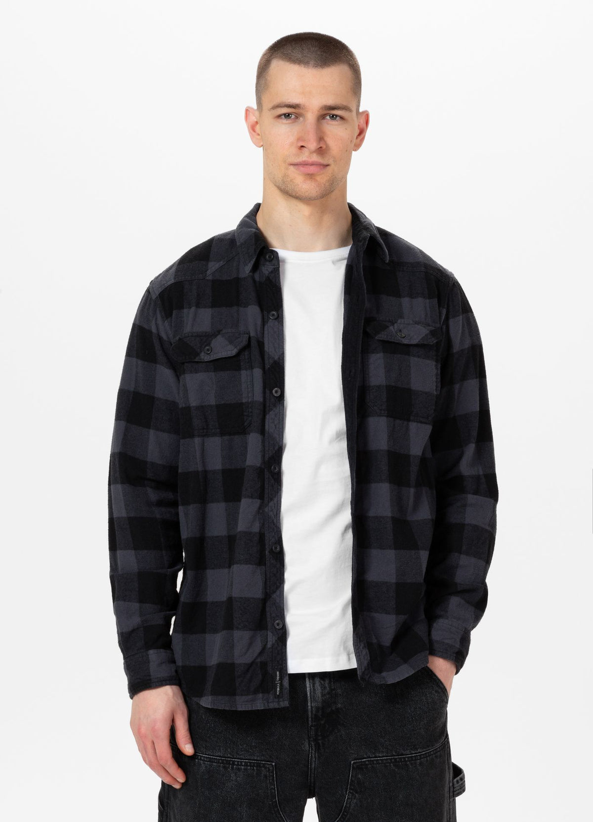 Flanellhemd Mitchell - Schwarz/Grau