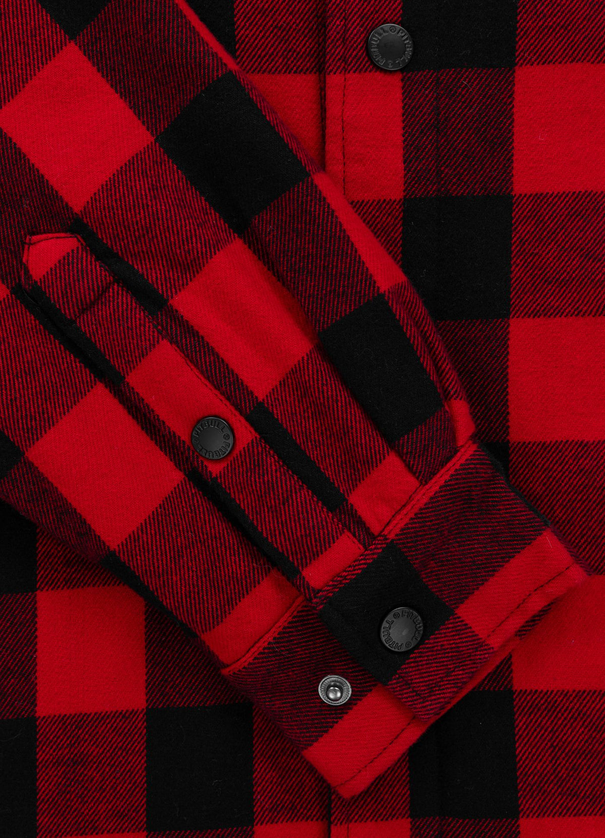 Flanelljacke mit Kapuze Pioneer - Schwarz/Rot